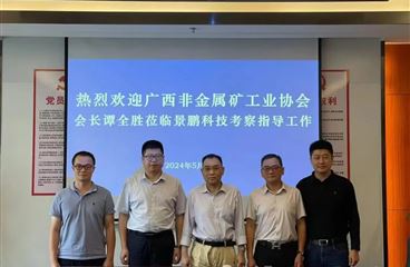 广西非金属矿工业协会会长谭全胜莅临景鹏科技考察指导工作